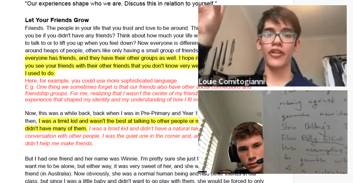 in action english zoom